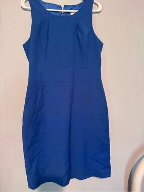 J. Crew Sleeveless Sheath Dress in Royal Blue